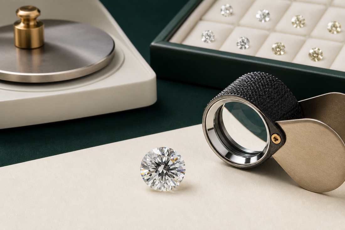 Guía visual de las 4C del diamante: corte, color, claridad y quilataje